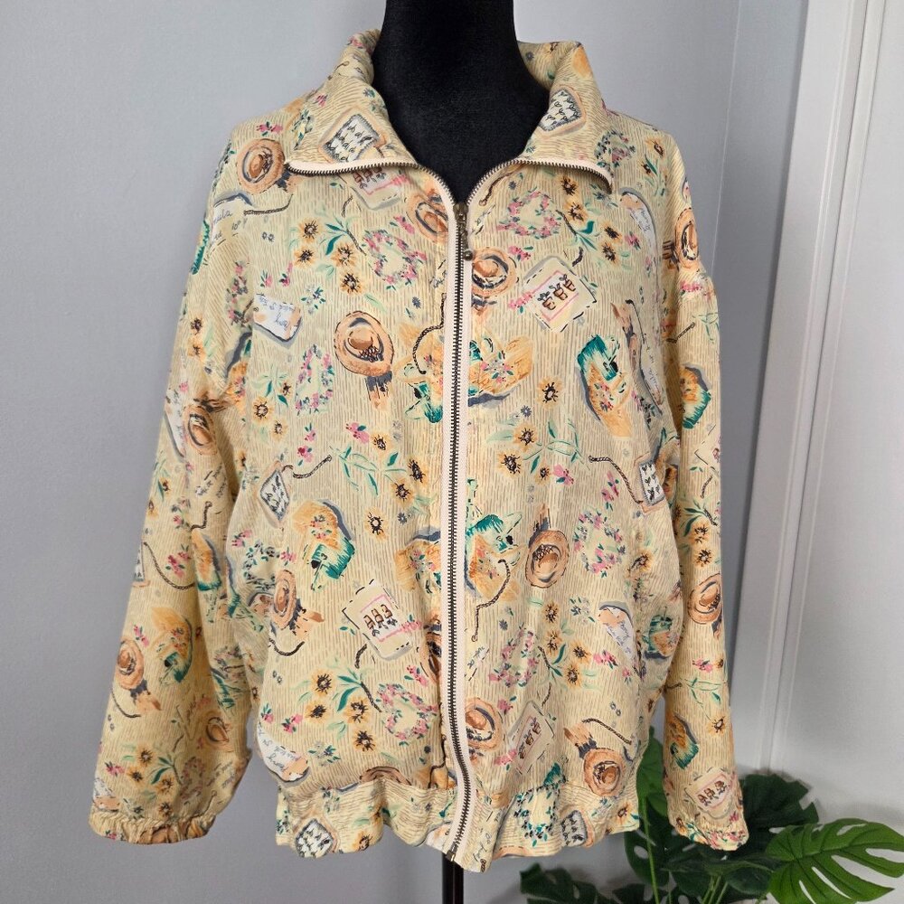 EVR Div Rousso Apparel Group vintage silk bomber jacket M - Picture 2 of 9